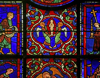 Scène uit het leven van St. Martin, kathedraal van Chartres